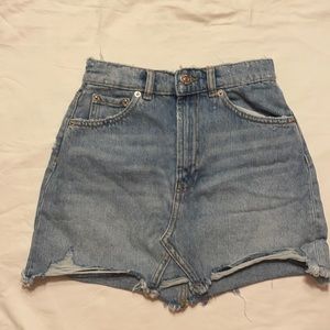 Zara blue mini Jean skirt